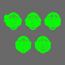 Space Knights V10 Helmet Type 251002 X 10