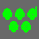 Space Knights V10 Helmet Type 251104 X 10