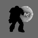 Space Knights Domed Shield Type B LEFT X 5