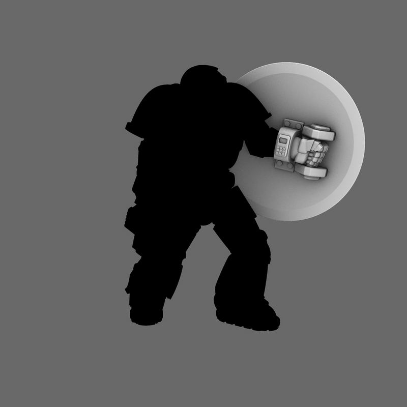 Space Knights Domed Shield Type A LEFT X 5 - Only-Games