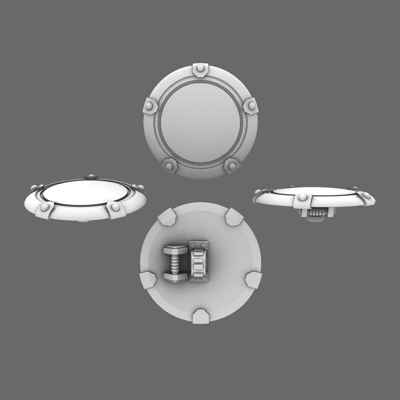 Space Knights Domed Shield Type B NOHAND X 5 - Only-Games