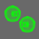 Space Knights Domed Shield Type B NOHAND X 5