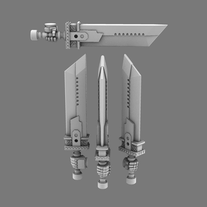 Space Knights Fantasy Cloud Sword LEFT X 10 - Only-Games