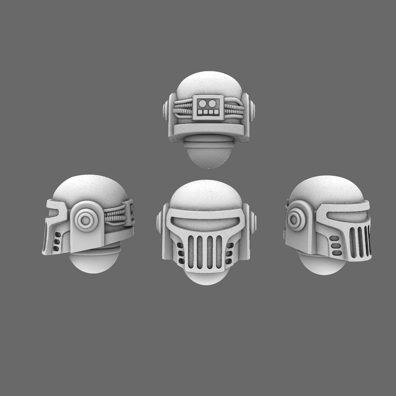 Space Knights V2 Metal Storm Style Helmets X 10 - Only-Games