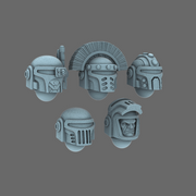 Space Knights V2 Metal Storm Style Helmets X 10 - Only-Games