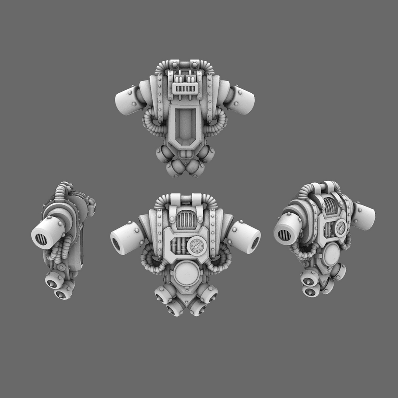 Space Knights V2 Metal Storm Backpack X 10 - Only-Games
