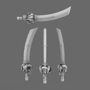 Cyber Samurai Demon Dog Sword RIGHT X 10 - Only-Games
