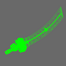 Cyber Samurai Demon Dog Sword RIGHT X 10