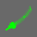 Cyber Samurai Demon Dog Sword LEFT X 10