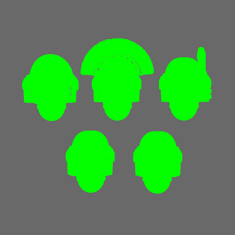 Space Knights V3 Warrior Helmets X 10