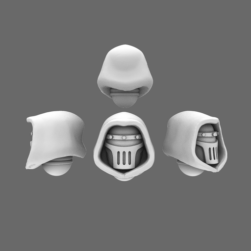 Space Knights V2 Metal Storm Hooded Helmets - Only-Games