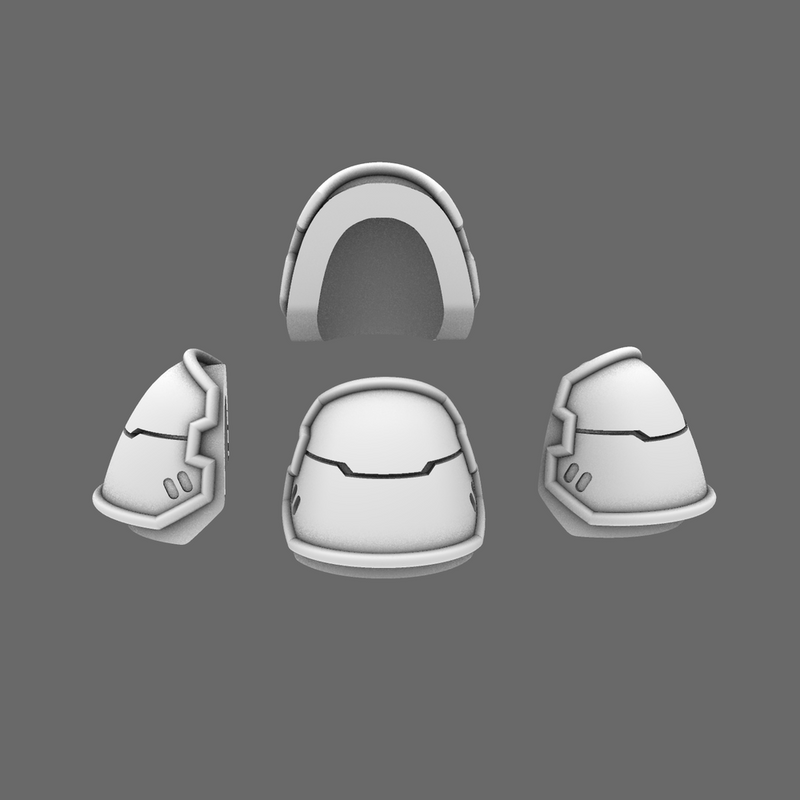 Space Knights V4 Savage Plain Shoulder Pads Type A X 10 - Only-Games