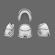 Space Knights V4 Savage Plain Shoulder Pads Type C X 10 - Only-Games