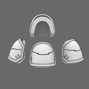 Space Knights V4 Savage Plain Shoulder Pads Type B - Only-Games
