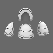 Space Knights V4 Savage Plain Shoulder Pads Type D X 10 - Only-Games