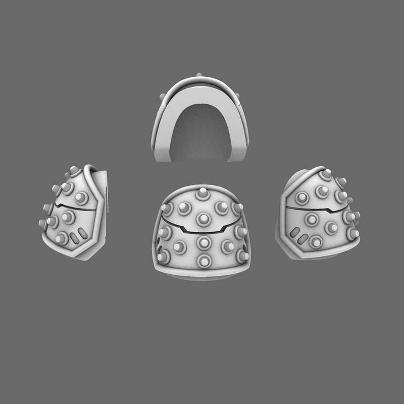 Space Knights V4 Savage Studded Shoulder Pads Type B X 10 - Only-Games