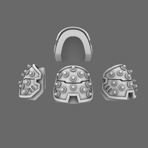 Space Knights V4 Savage Studded Shoulder Pads Type C - Only-Games