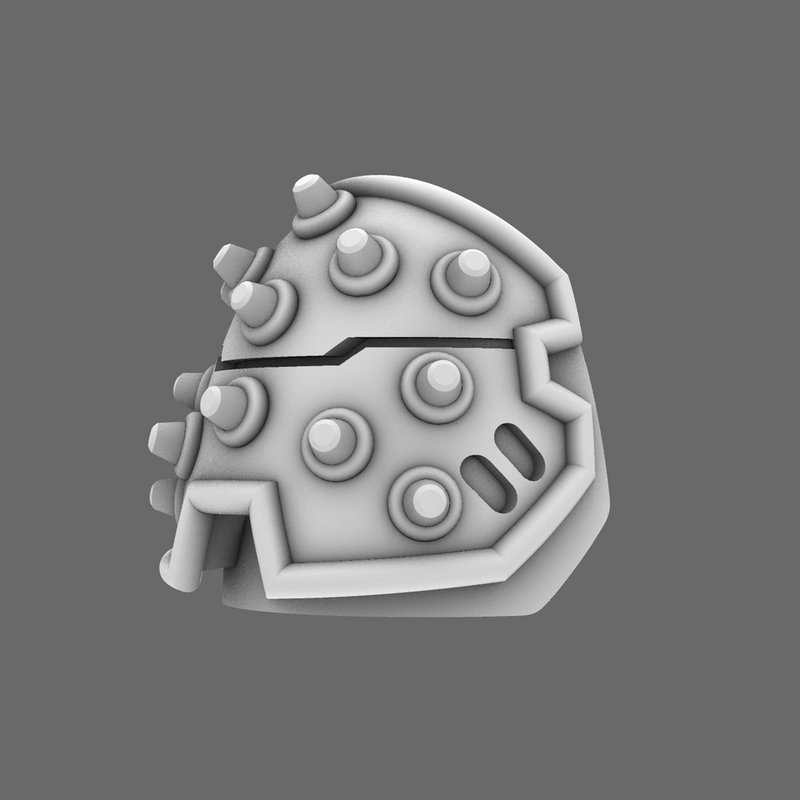 Space Knights V4 Savage Studded Shoulder Pads Type C