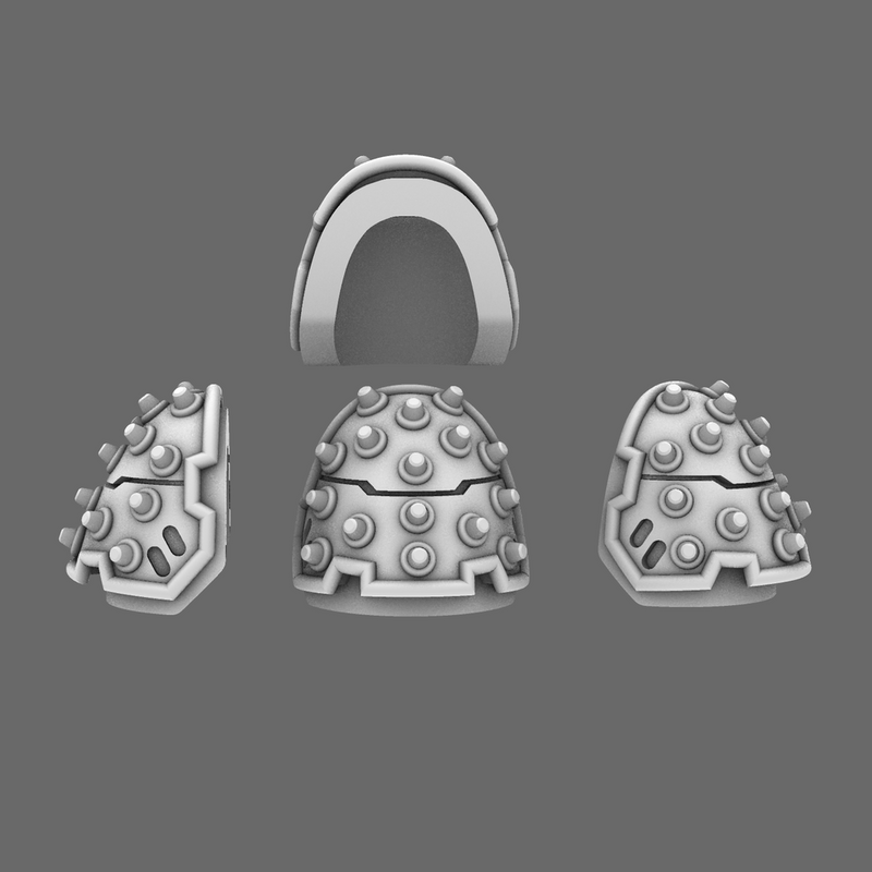 Space Knights V4 Savage Studded Shoulder Pads Type D X 10 - Only-Games