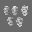 Space Knights Cool Shades Exposed Heads - Only-Games