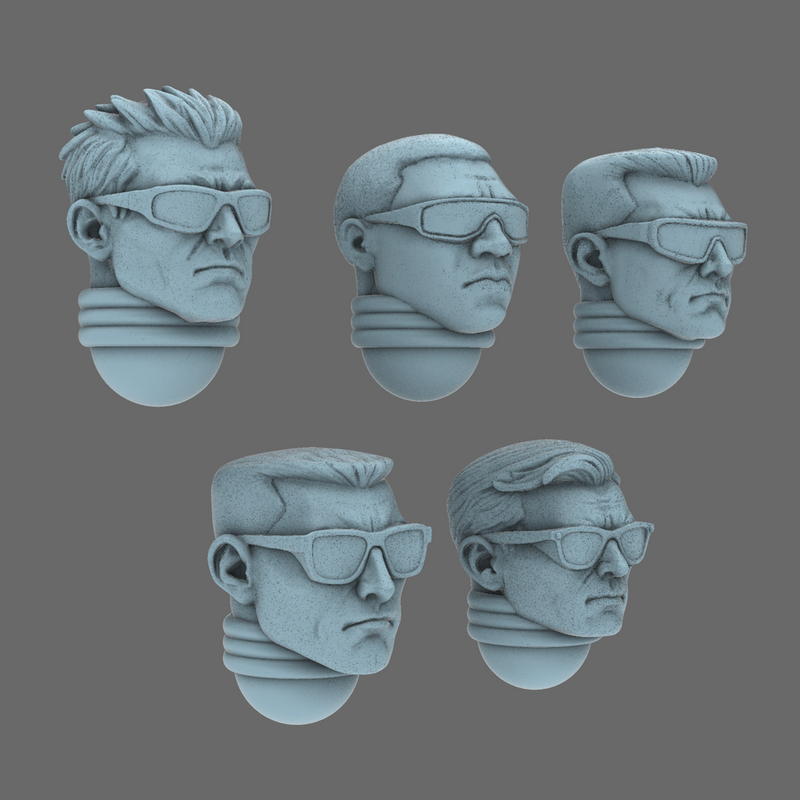 Space Knights Cool Shades Exposed Heads - Only-Games