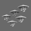 Cyber Samurai V10K Skull & Oni Jingasa Helmets X 10