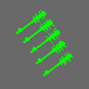 Space Knights Spikey Bats X10