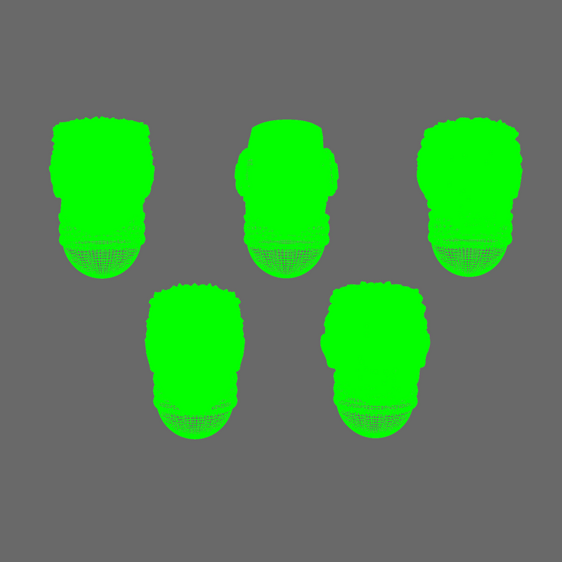 Space Knights Cyborg Heads X 10 - Only-Games