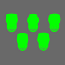 Space Knights Cyborg Heads X 10 - Only-Games