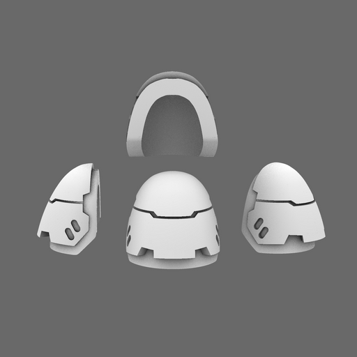 Space Knights V6 Stroud Smooth Shoulder Pad Type D - Only-Games