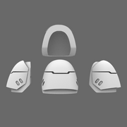 Space Knights V6 Stroud Smooth Shoulder Pad Type B X 10 - Only-Games