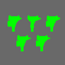 Space Orcs Uzi Style Pistols - Only-Games