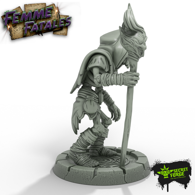 [Skeletal Mage] Undead Warlock Necromancer Sorcerer Spellcaster Horror Zombie Miniature for DnD & TTRPGs