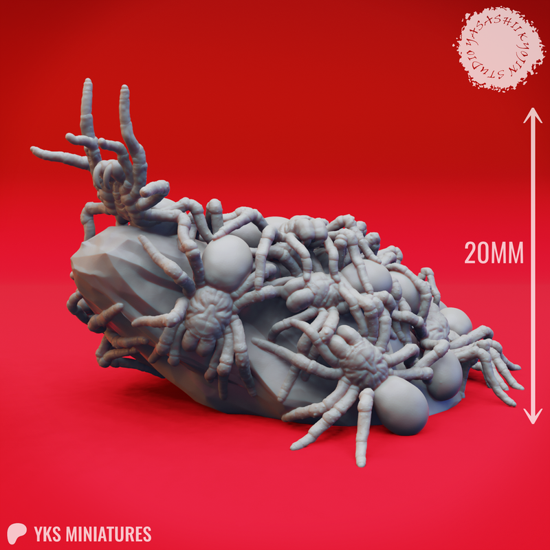 Swarm of Spiders - Tabletop Miniature (Pre-Supported)