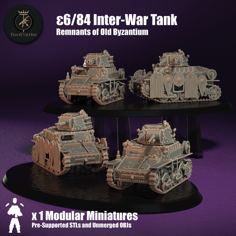 Remnants of Old Byzantium E6/84 Interwar Tank - Only-Games