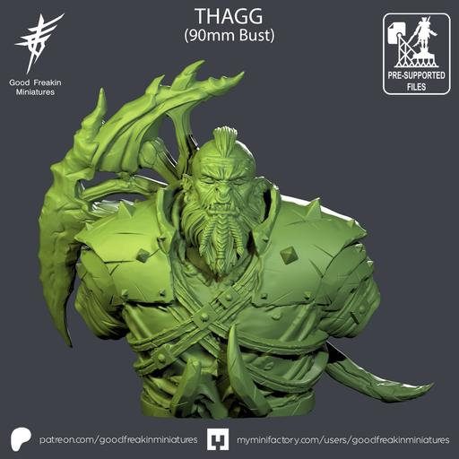 ORC - THAGG - 90mm Bust - Only-Games