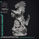 Princess of the Crystals - Geckold Royality - PRESUPPORTED - Illustrated and Stats - 32mm scale