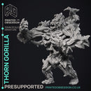 Thorn Gorilla - Elemental Creature -  PRESUPPORTED - Illustrated and Stats - 32mm scale