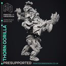Thorn Gorilla - Elemental Creature -  PRESUPPORTED - Illustrated and Stats - 32mm scale