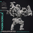 Thorn Gorilla - Elemental Creature -  PRESUPPORTED - Illustrated and Stats - 32mm scale