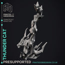 Thunder Cat - Elemental Creatures -  PRESUPPORTED - Illustrated and Stats - 32mm scale