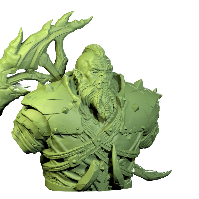 ORC - THAGG - 90mm Bust - Only-Games
