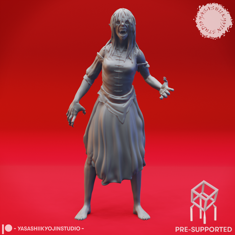 Vampire Spawn - Alert - Tabletop Miniature (Pre-Supported)