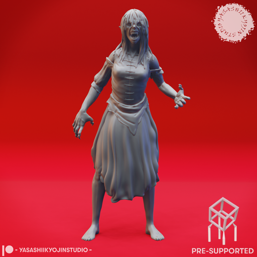 Vampire Spawn - Alert - Tabletop Miniature (Pre-Supported) - Only-Games