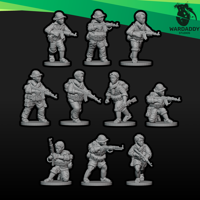 Vietnam: VietCong Rifleman Set 1 (15mm+)