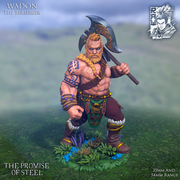 Wadon The Berserker - Warrior Dwarf - STL only - Only-Games