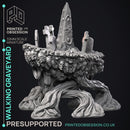Walking Graveyard - Undead Monster -  PRESUPPORTED - Illustrated and Stats - 32mm scale