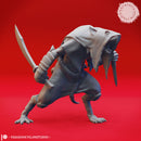 Wererat - Machete - Tabletop Miniatures (Pre-Supported)