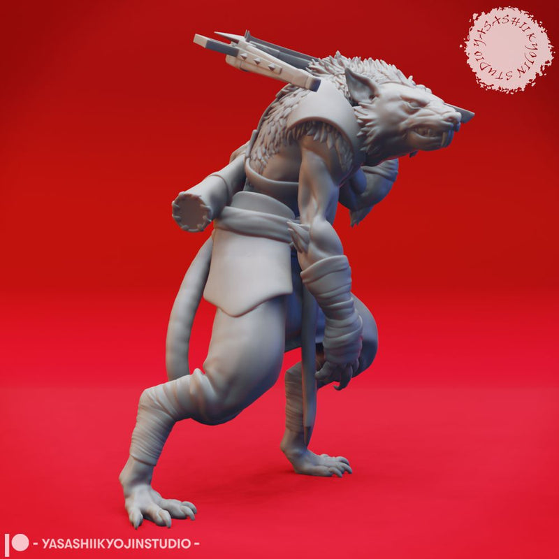 Wererat - Crossbow - Tabletop Miniatures (Pre-Supported)