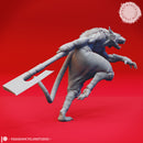 Wererat - Axe - Tabletop Miniatures (Pre-Supported)